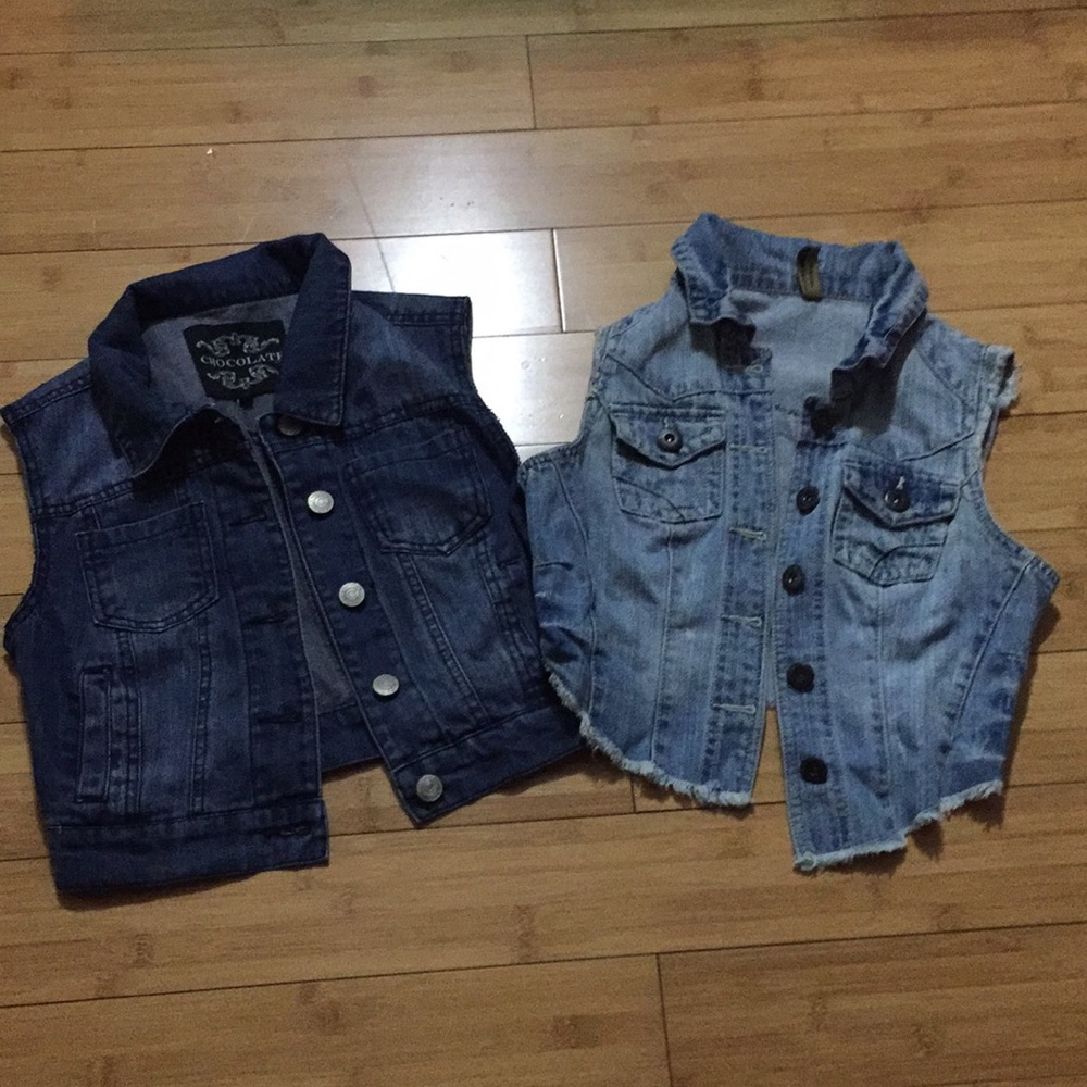Jean no sleeve jacket
